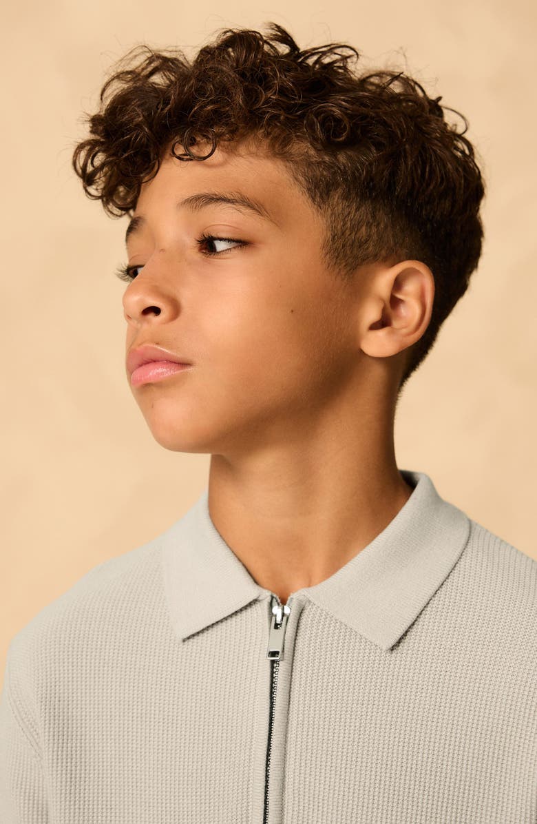 NEXT Kids' Cotton Half Zip Pullover, Alternate, color, Grey