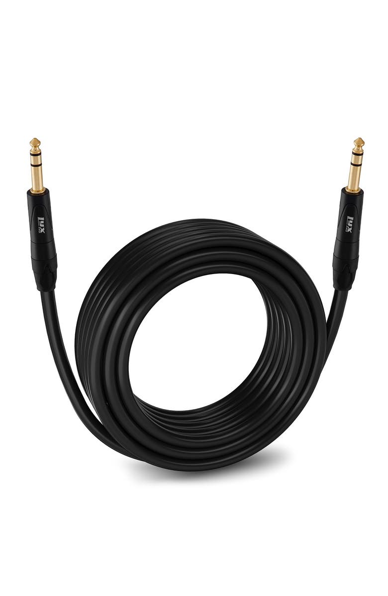 Lyxpro Balanced Audio 1/4 TRS Cable, Male to Male, Durable & Flexible 1/4 to 1/4 Audio Cable, Main, color, Black
