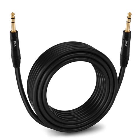 Balanced Audio 1/4 TRS Cable, Male to Male, Durable & Flexible 1/4 to 1/4 Audio Cable