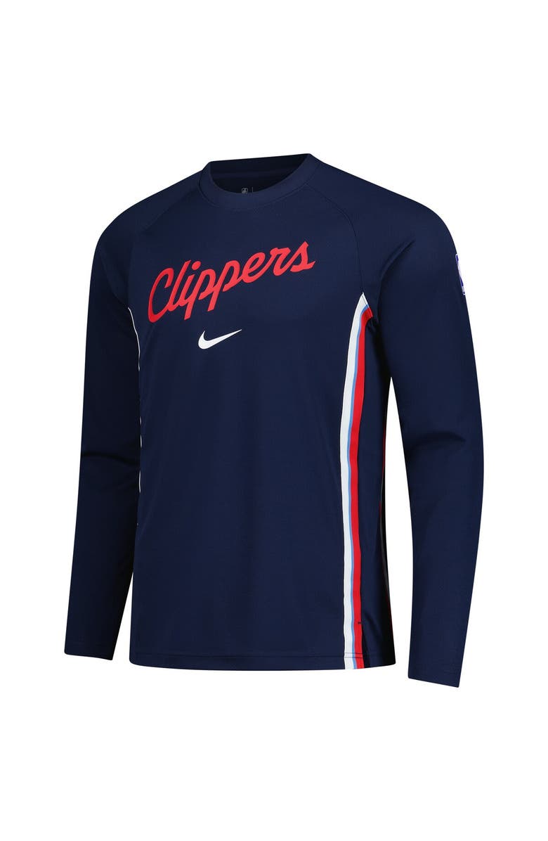 Nike Men's Nike Navy LA Clippers 2025/26 Authentic Pre-Game Legend Dri-FIT Long Sleeve Shooting Shirt, Alternate, color, Navy