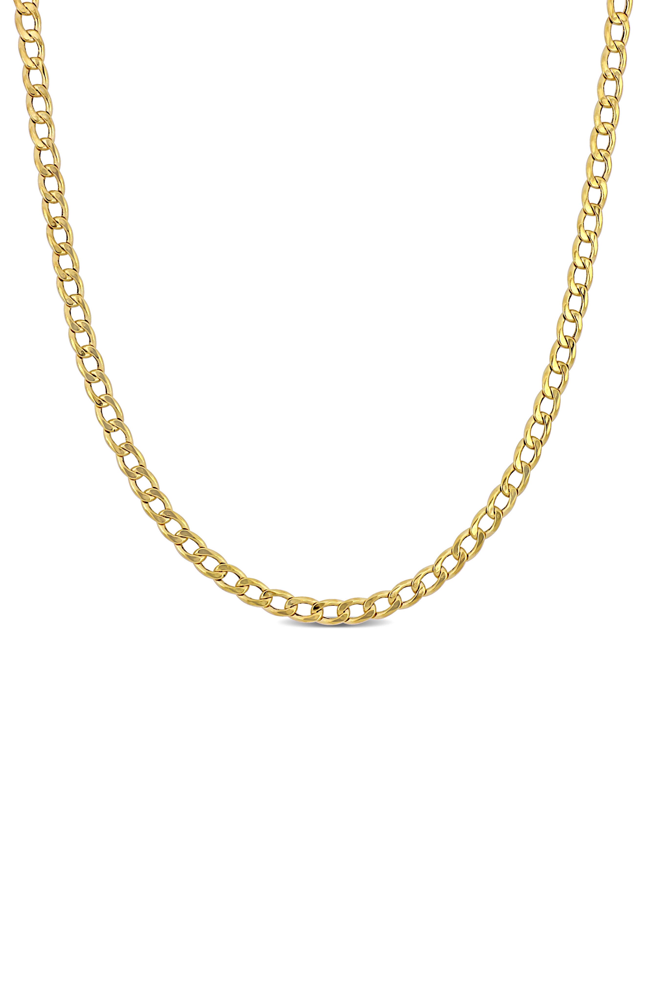 DELMAR 10K Yellow Gold Curb Chain Necklace