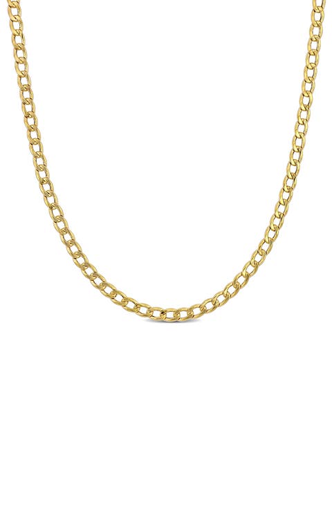 10K Yellow Gold Curb Chain Necklace