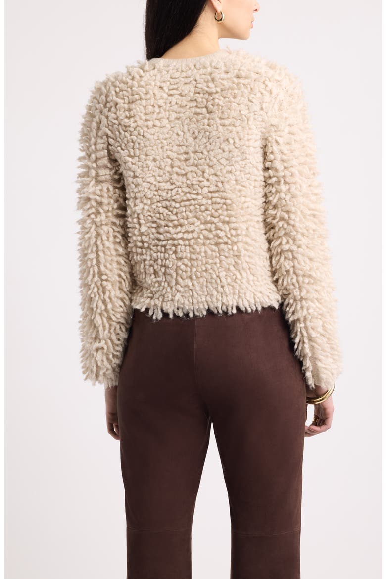 Fringe Bomber Sweater, Alternate, color, BEIGE OATMEAL