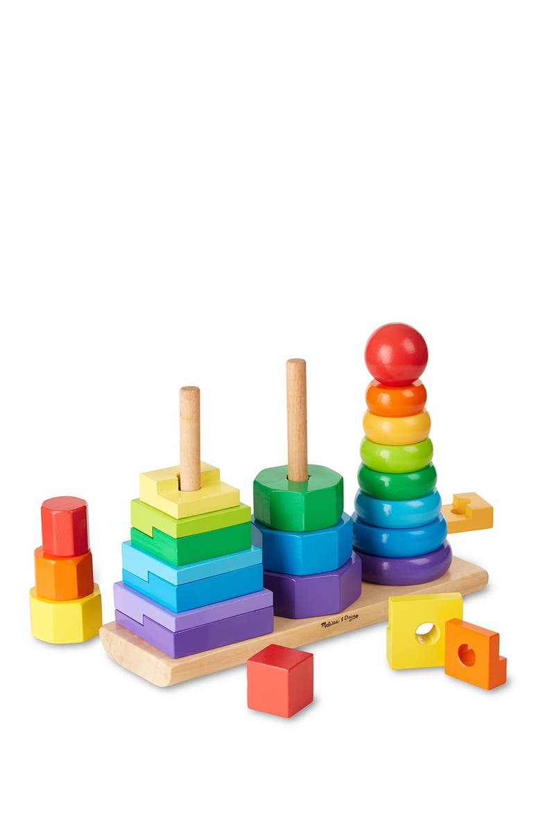 Melissa & Doug Geometric Stacker Playset, Main, color, 