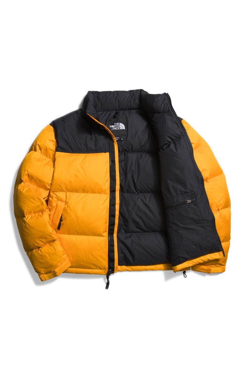 Men's 1996 Retro Nuptse 700 Fill Power Down Packable Jacket, Alternate, color, SUMMIT GOLD/ TNF BLACK