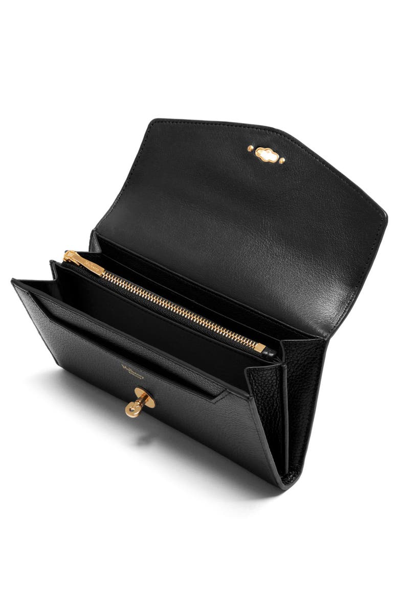 Mulberry Darley Leather Continental Wallet, Alternate, color, Black