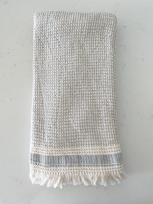 Anaya Waffle Striped Turkish Cotton Bath Towel