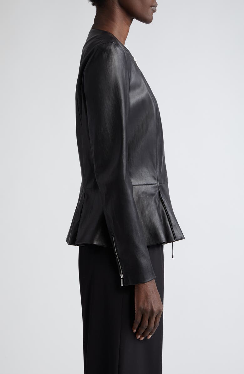 The Row Anasta Lambskin Leather Jacket, Alternate, color, 