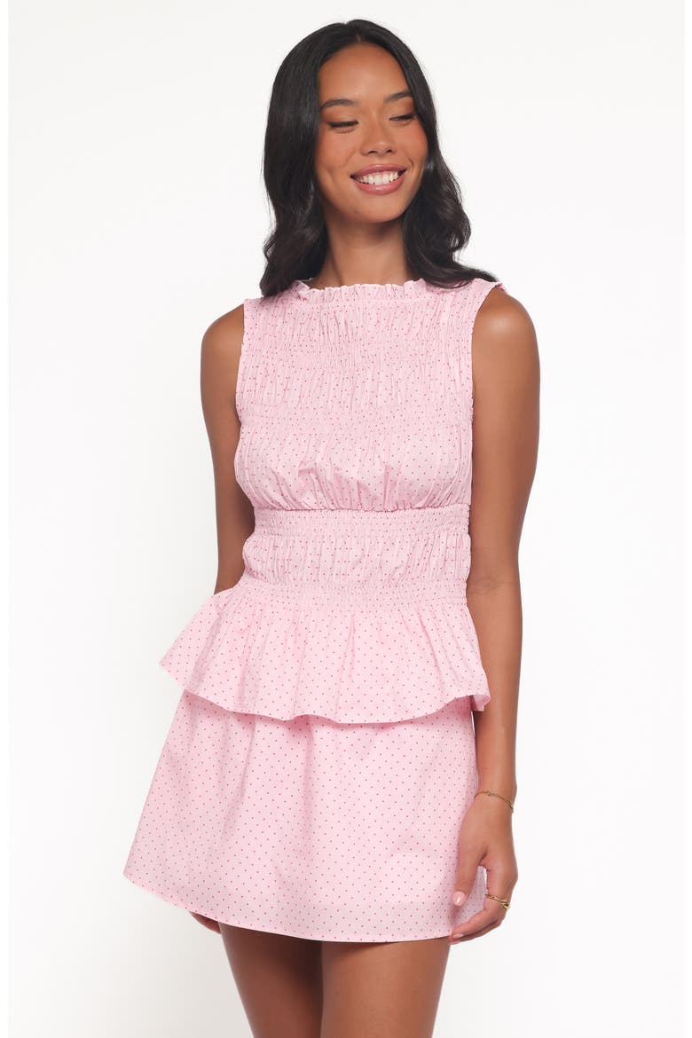 Daisy Polka Dot Top & Skirt Set, Alternate, color, PINK POLKA DOT