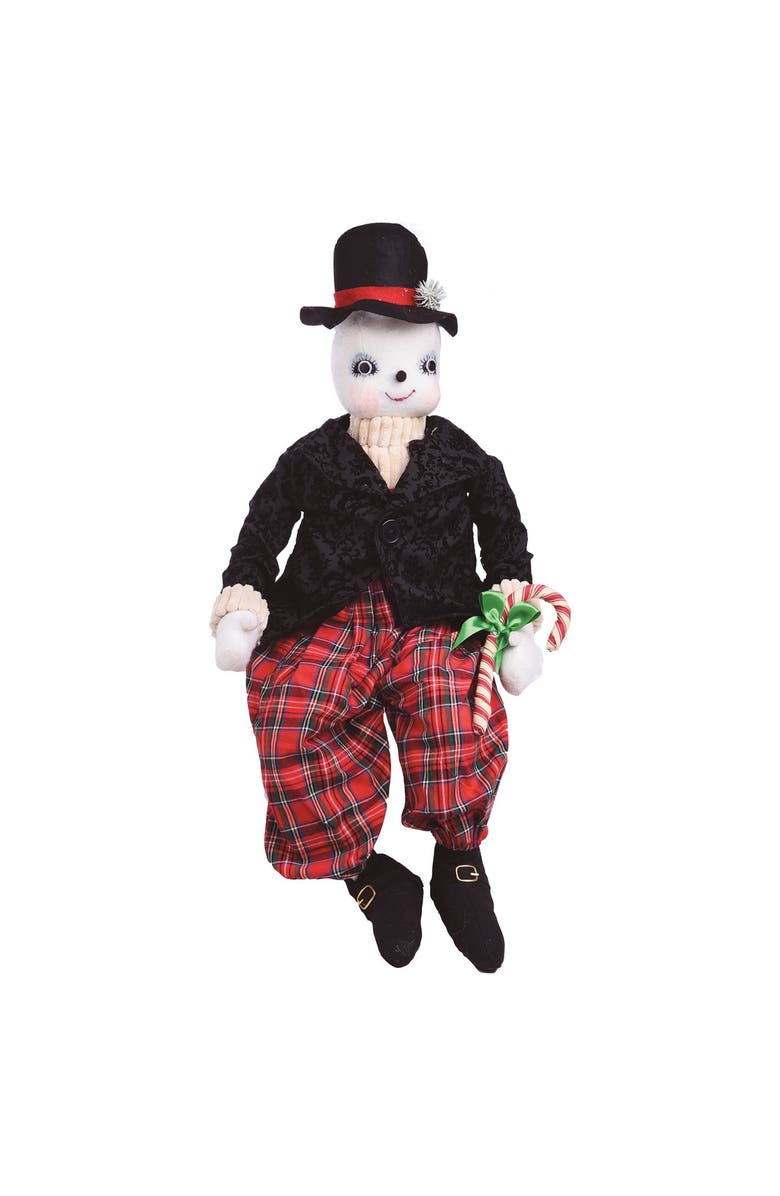 Gallerie II Byron Snowman Joe Spencer Gathered Traditions Christmas Art Doll Figure, Main, color, Black