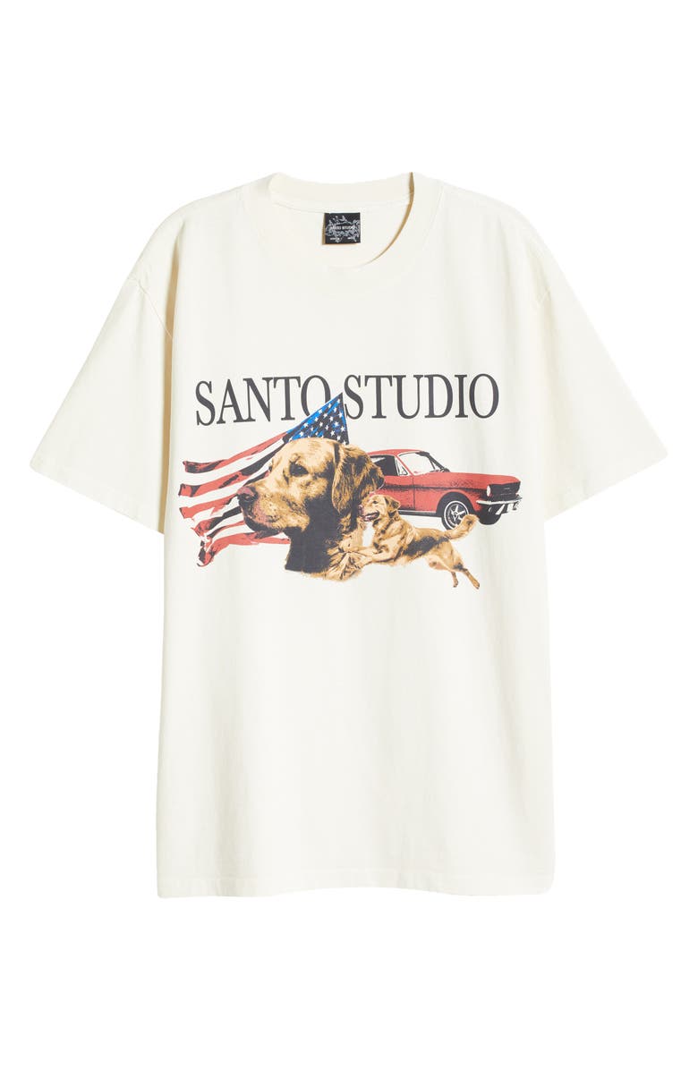 SANTO STUDIO Americana Cotton Graphic T-Shirt, Alternate, color, 