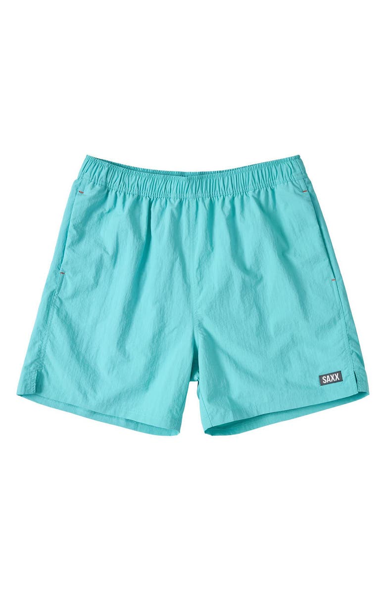 SAXX Go Coastal 5-Inch Volley Swim Trunks, Alternate, color, Turquoise