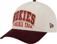 New Era Men's New Era Maroon/Cream Virginia Tech Hokies Arch Two-Tone Corduroy 9FORTY A-Frame Adjustable Hat