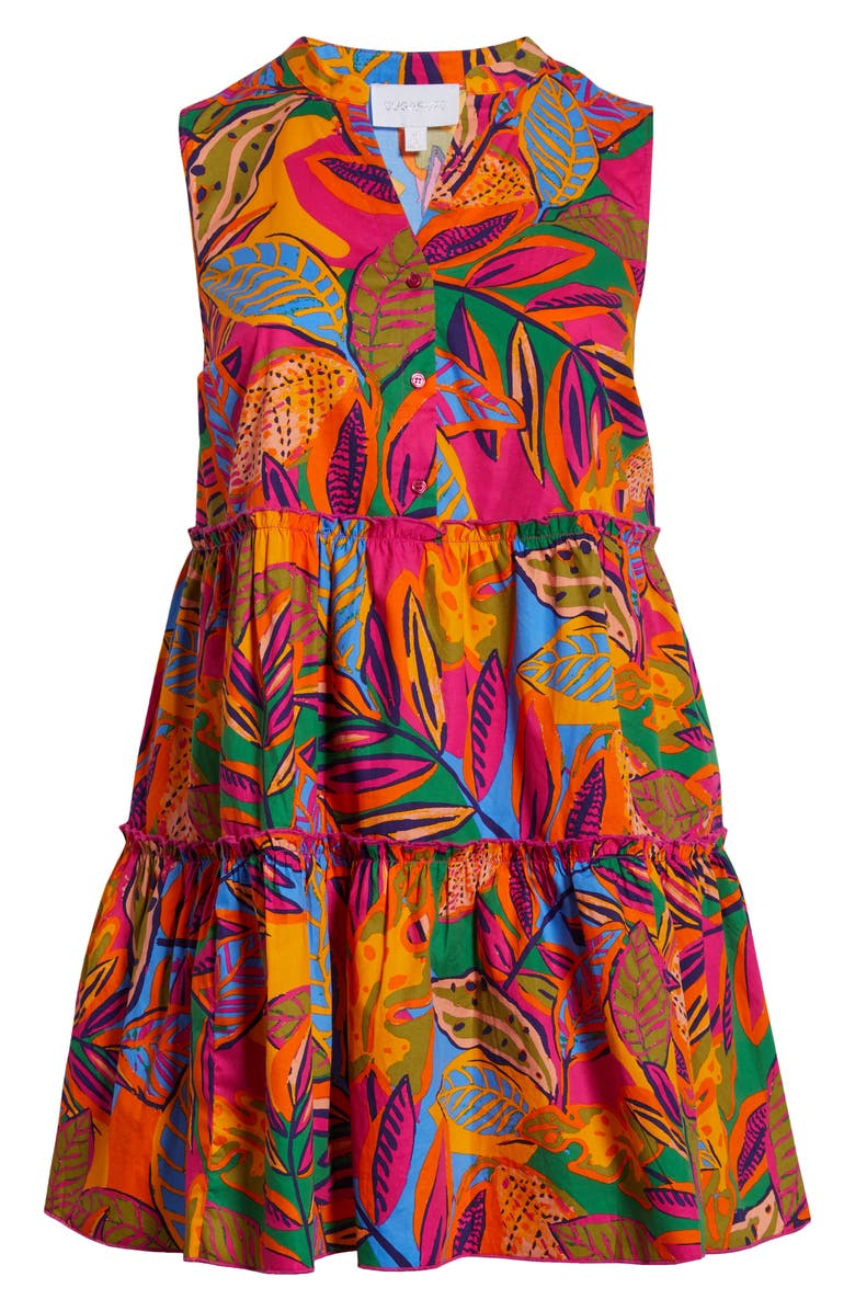 SUGARLIPS Milana Adrina Sleeveless Tiered Dress, Alternate, color, Orange/ Pink/ Multi