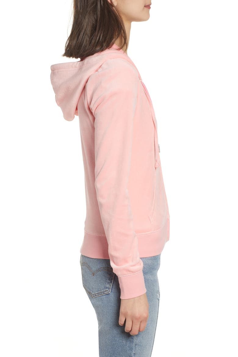 Robertson Velour Hoodie, Alternate, color, SORBET PINK