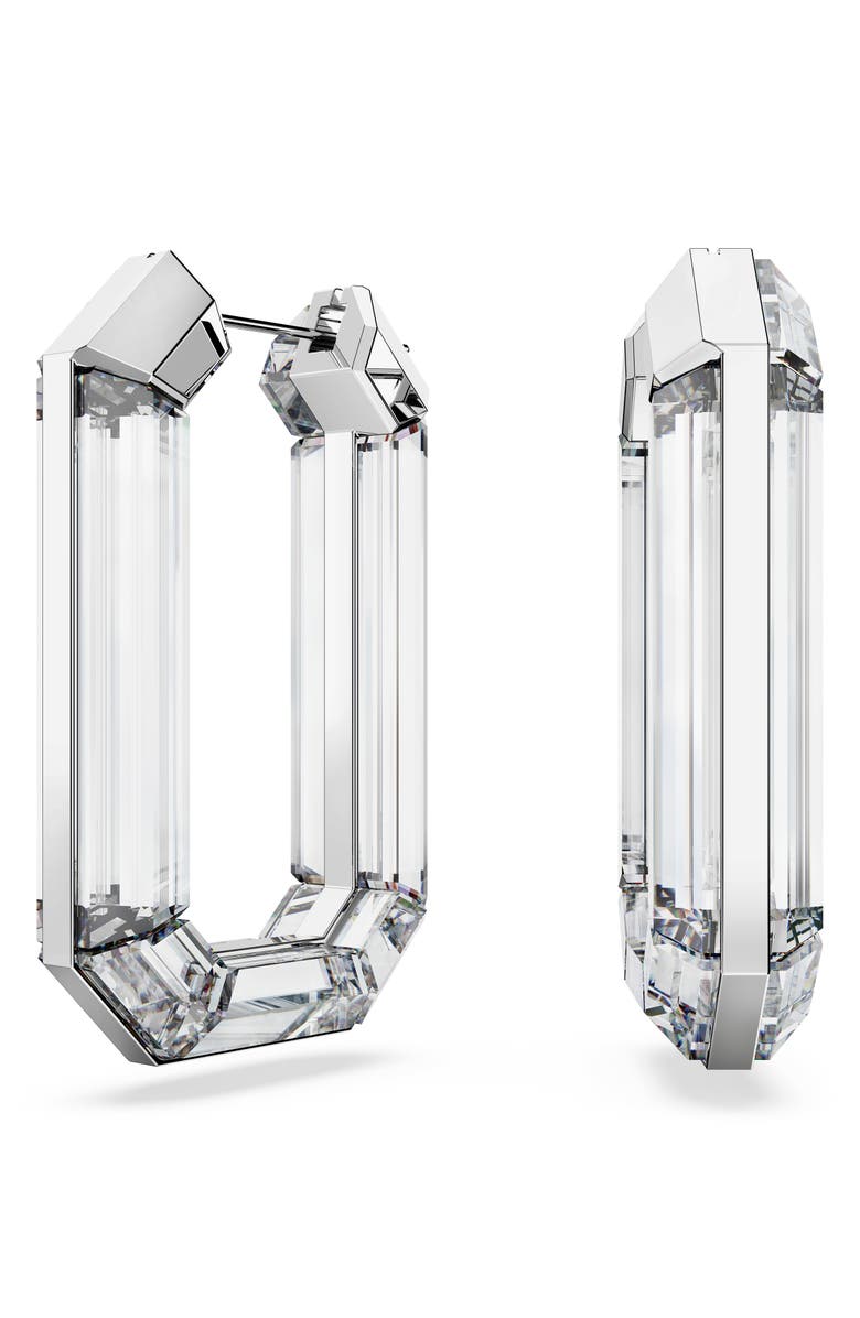 Swarovski Lucent Hoop Earrings, Main, color,