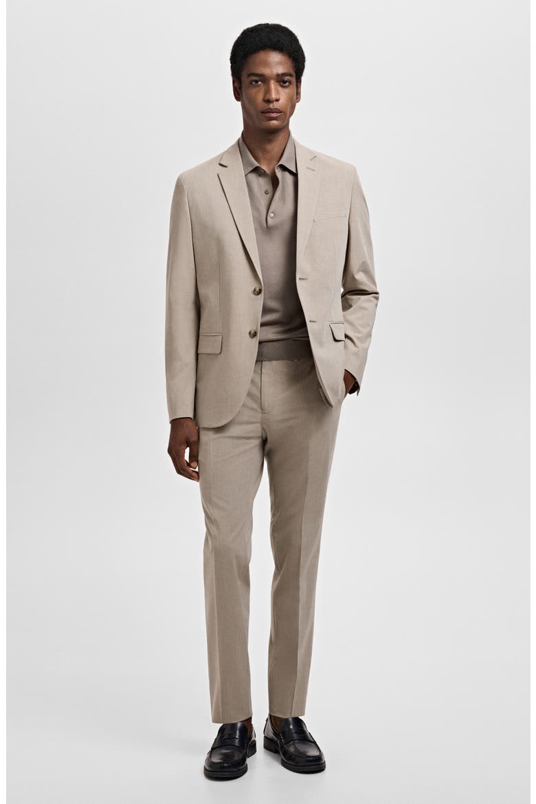 Super Slim Fit Stretch Suit Pants, Alternate, color, SAND