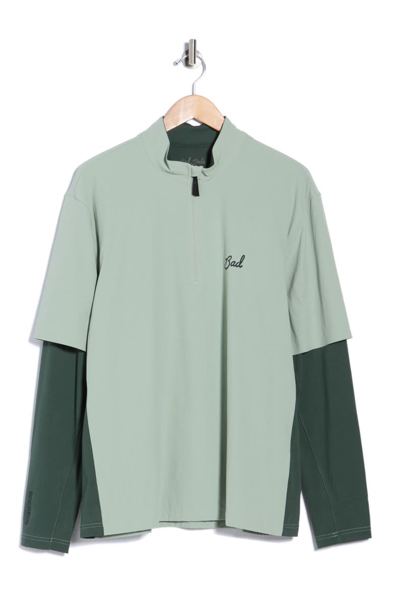 Mechanism Quarter-Zip Performance Pullover, Main, color, WASHED SAGE
