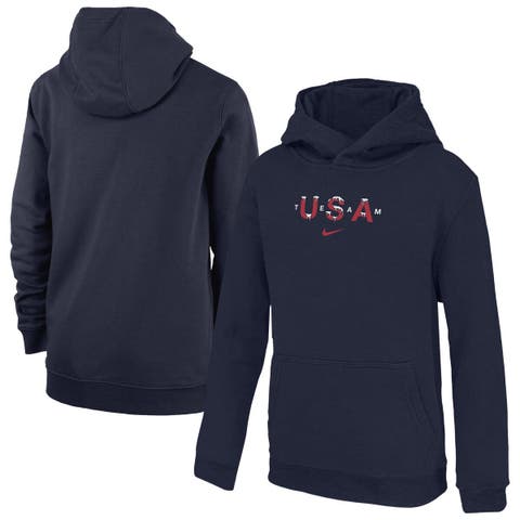 Youth Nike Navy Team USA Snow Club Hoodie