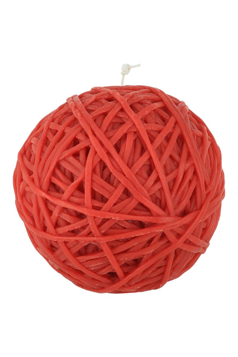 Gomitolo Large Candle, Main, color, RED