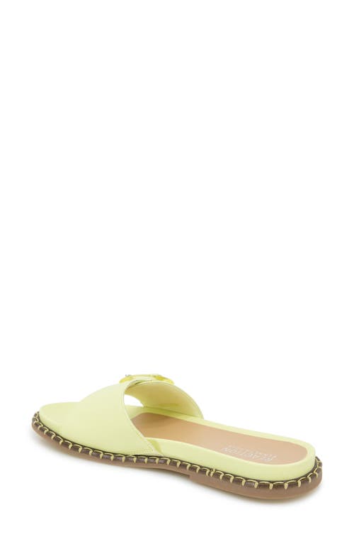 Reaction Kenneth Cole Syrena Buckle Slide Sandal In Lime Zest