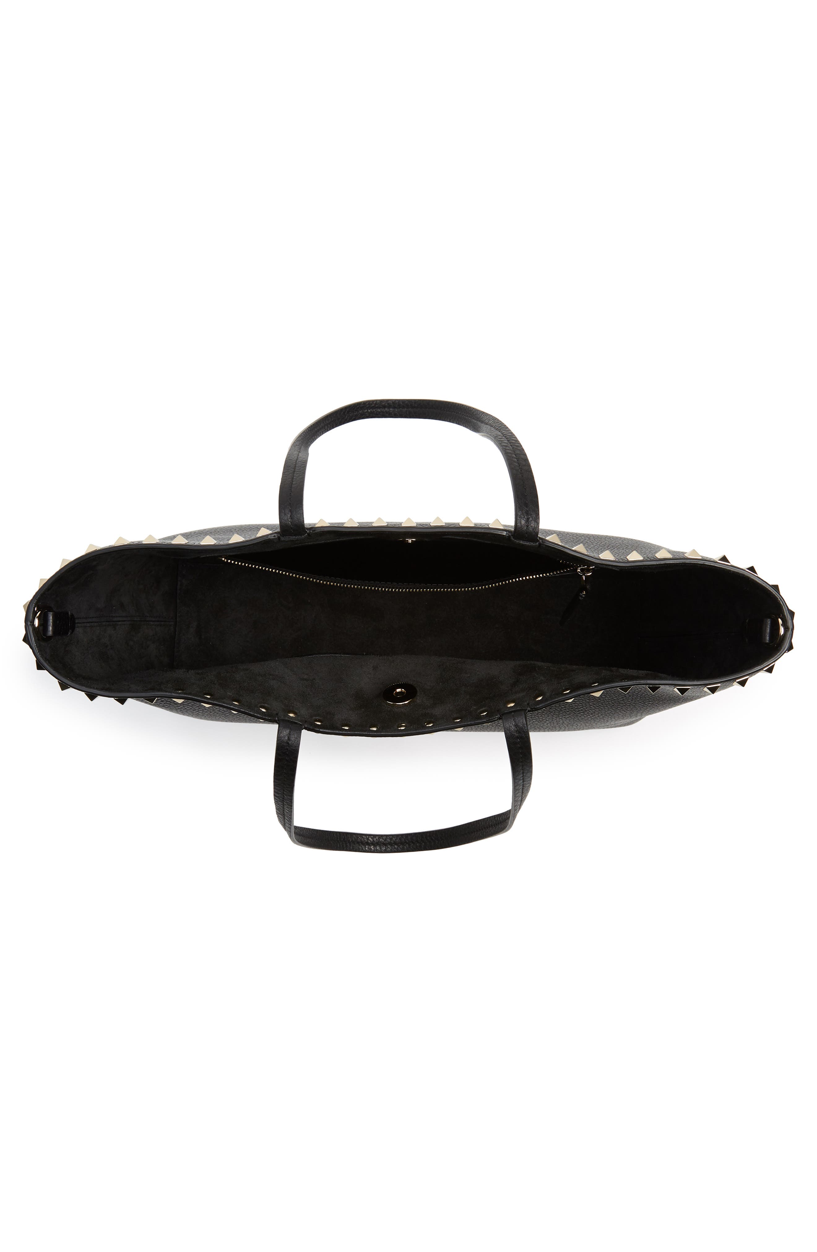 Valentino Garavani Small Rockstud Leather Tote, Alternate, color, 