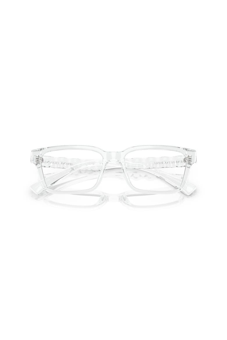 55mm Rectangle optical glasses, Alternate, color, Transparent