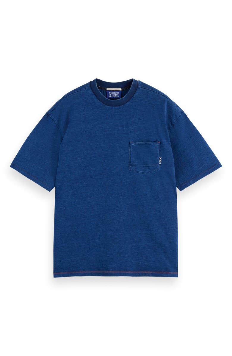 Scotch & Soda Washed Indigo One-Pocket T-Shirt, Alternate, color, Washed Indigo