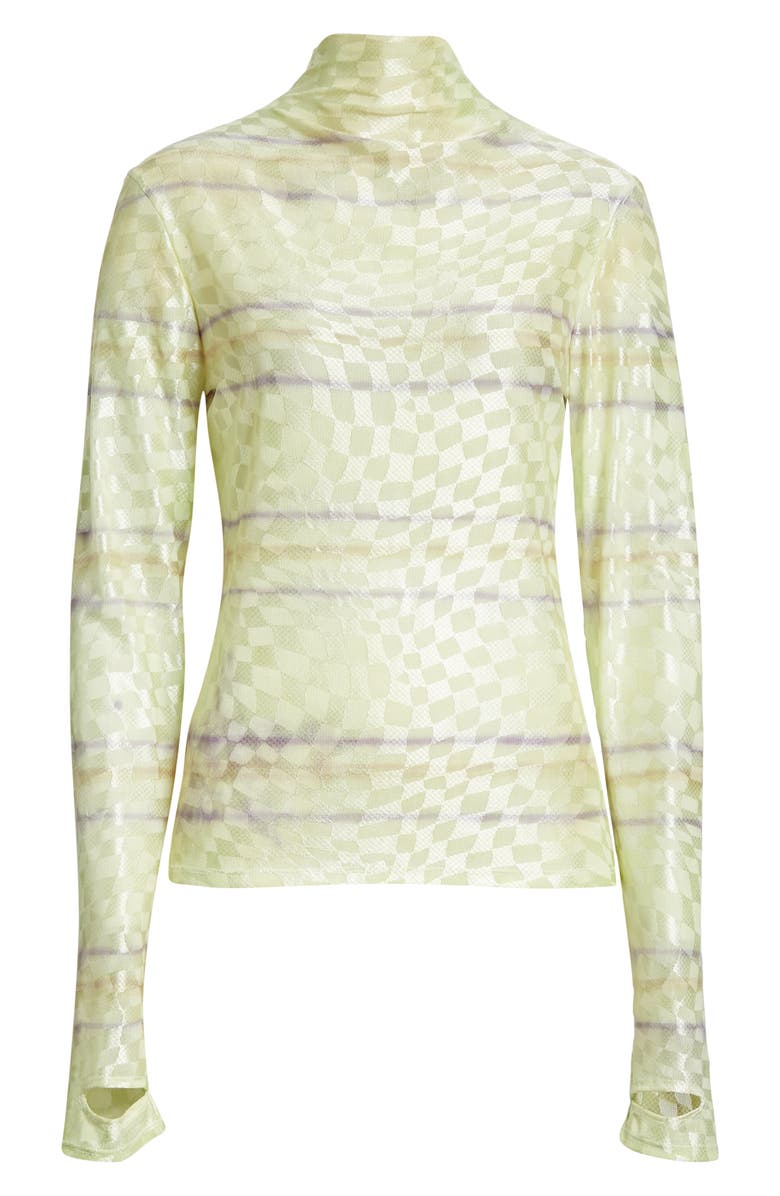 Collina Strada Thumbtastic Mock Neck Mesh Top, Alternate, color,