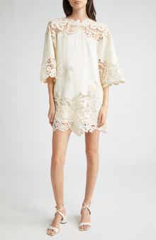 Ulla Johnson Brinna Lace Trim Linen Top