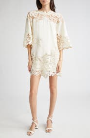 Ulla Johnson Brinna Lace Trim Linen Top