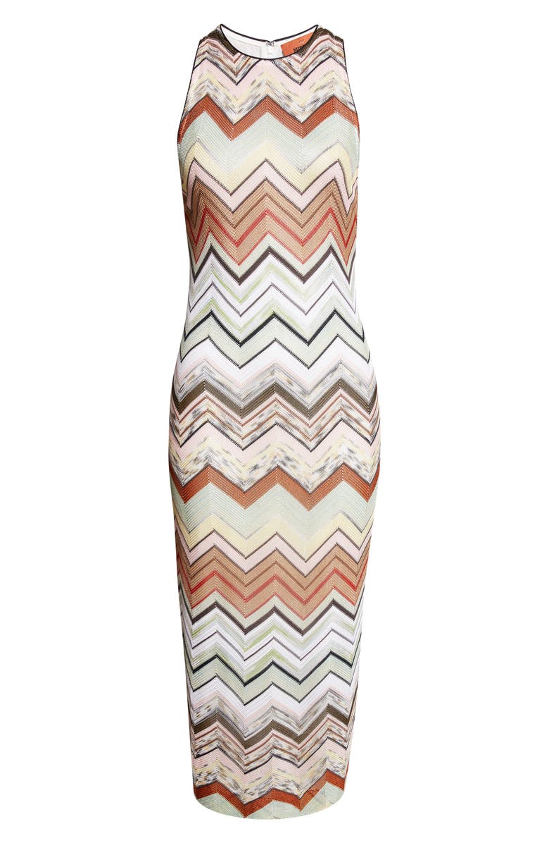 Missoni Zigzag Knit Midi Dress, Alternate, color, Beige Orange