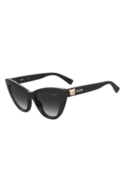Moschino 54mm Gradient Cat Eye Sunglasses In Black