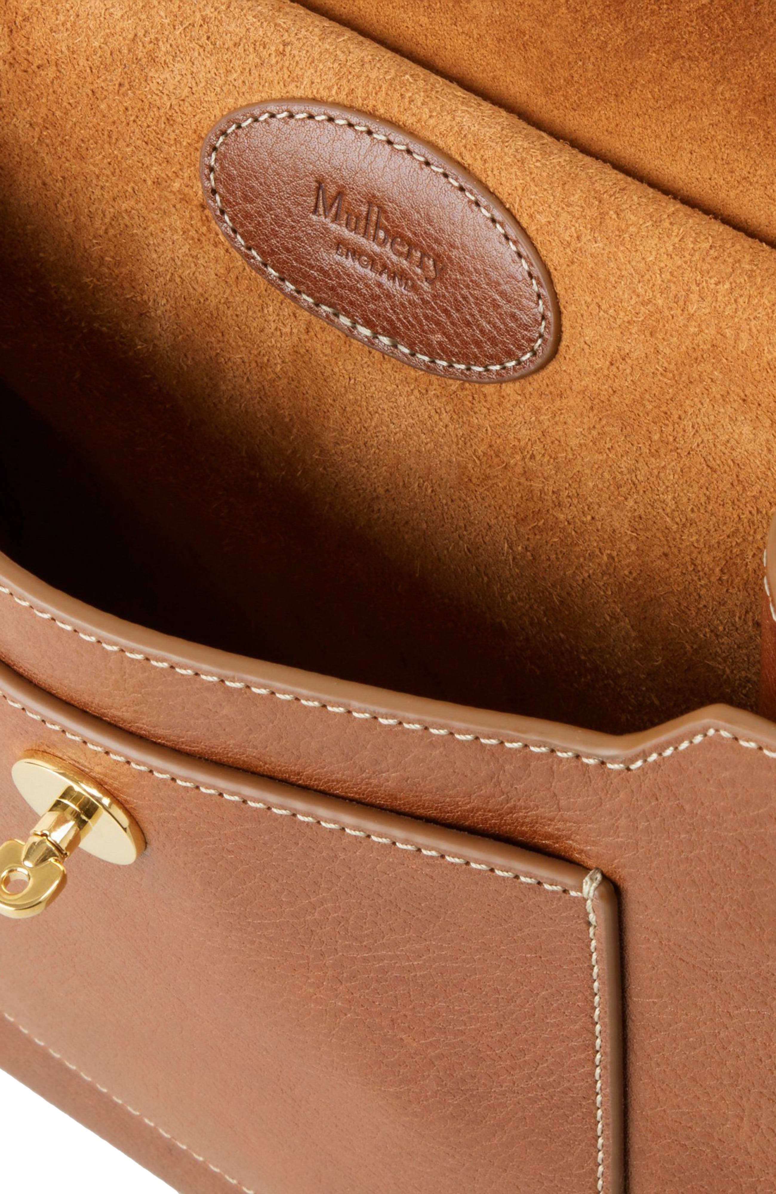 Mulberry Antony Leather Stitched Crossbody Bag, Alternate, color, Oak