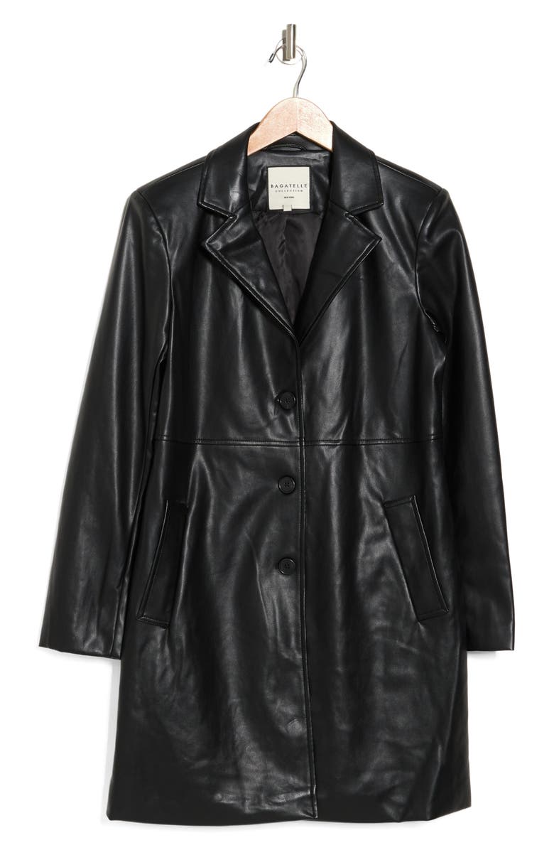Bagatelle Faux Leather Blazer Jacket, Alternate, color,