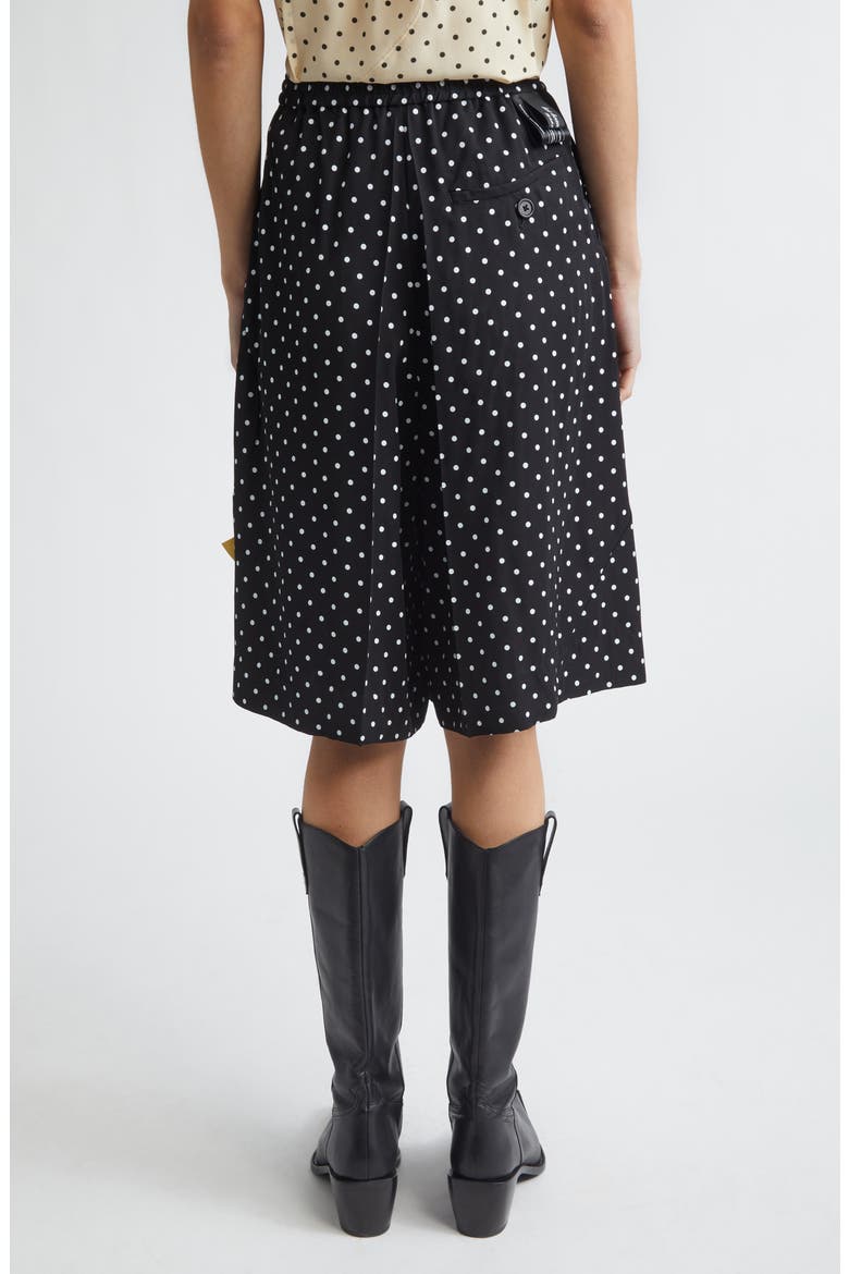 Polka Dot Wide Leg Shorts, Alternate, color, BLACK BASE