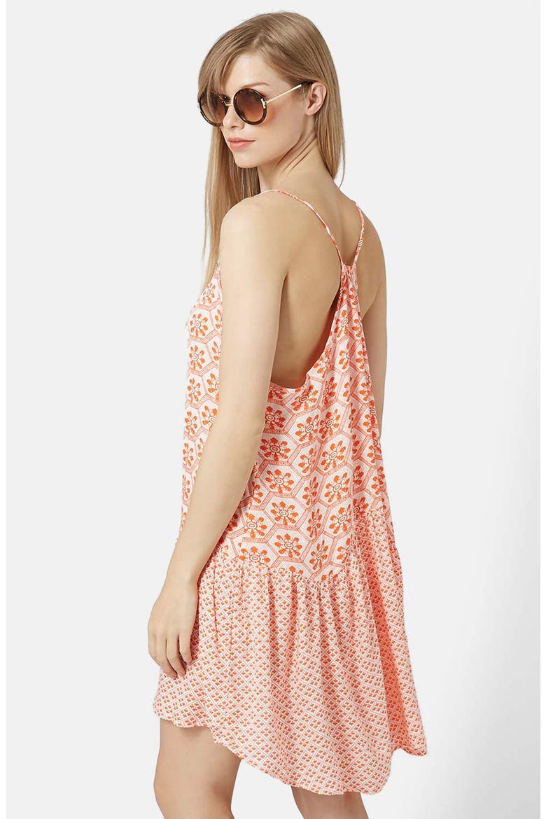 Tile Print Sundress, Alternate, color, CORAL MULTI