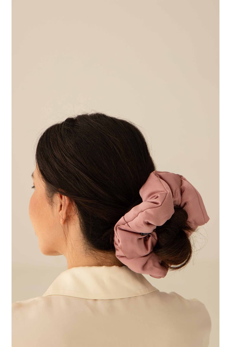 Silk Padded Scrunchie, Alternate, color, Damask Rose