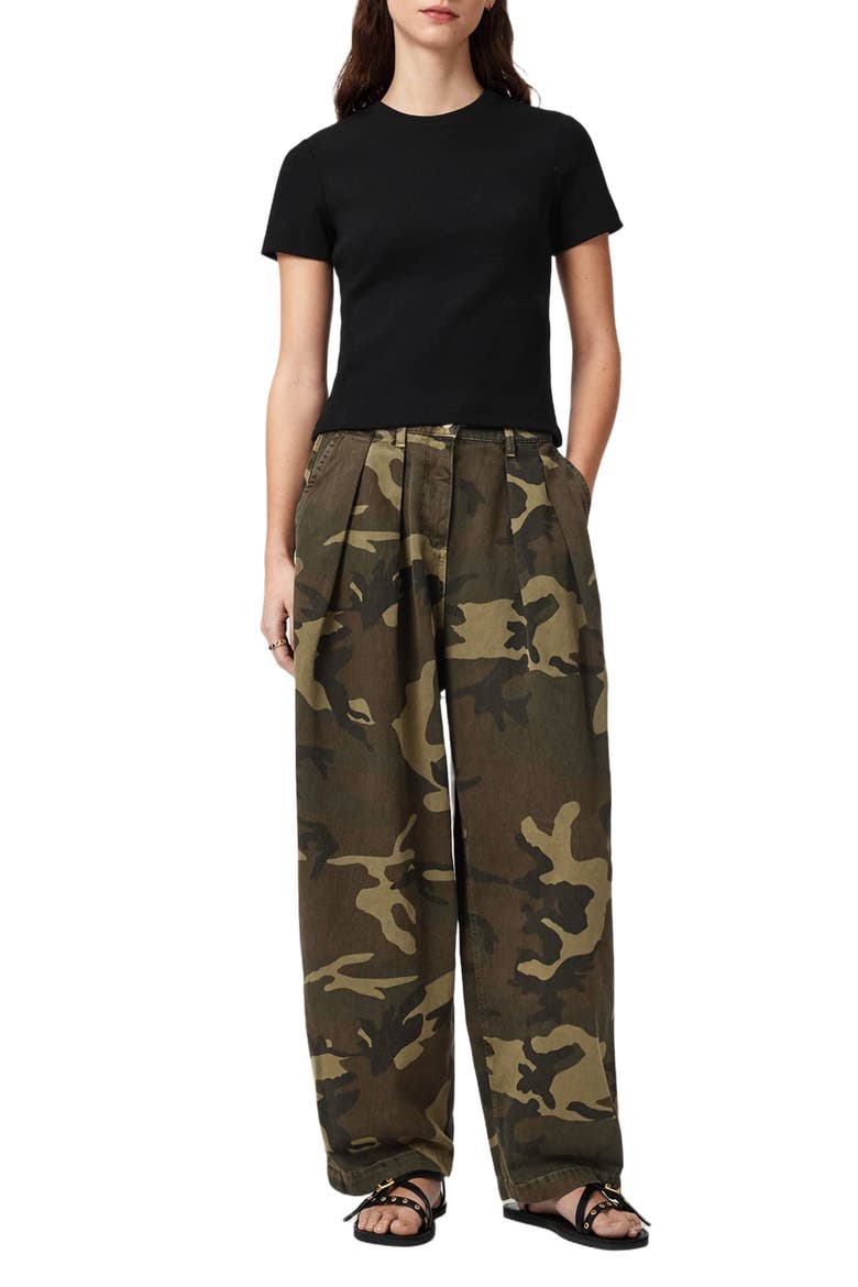 Becca Camo Denim Pants, Alternate, color, CAMO GREEN