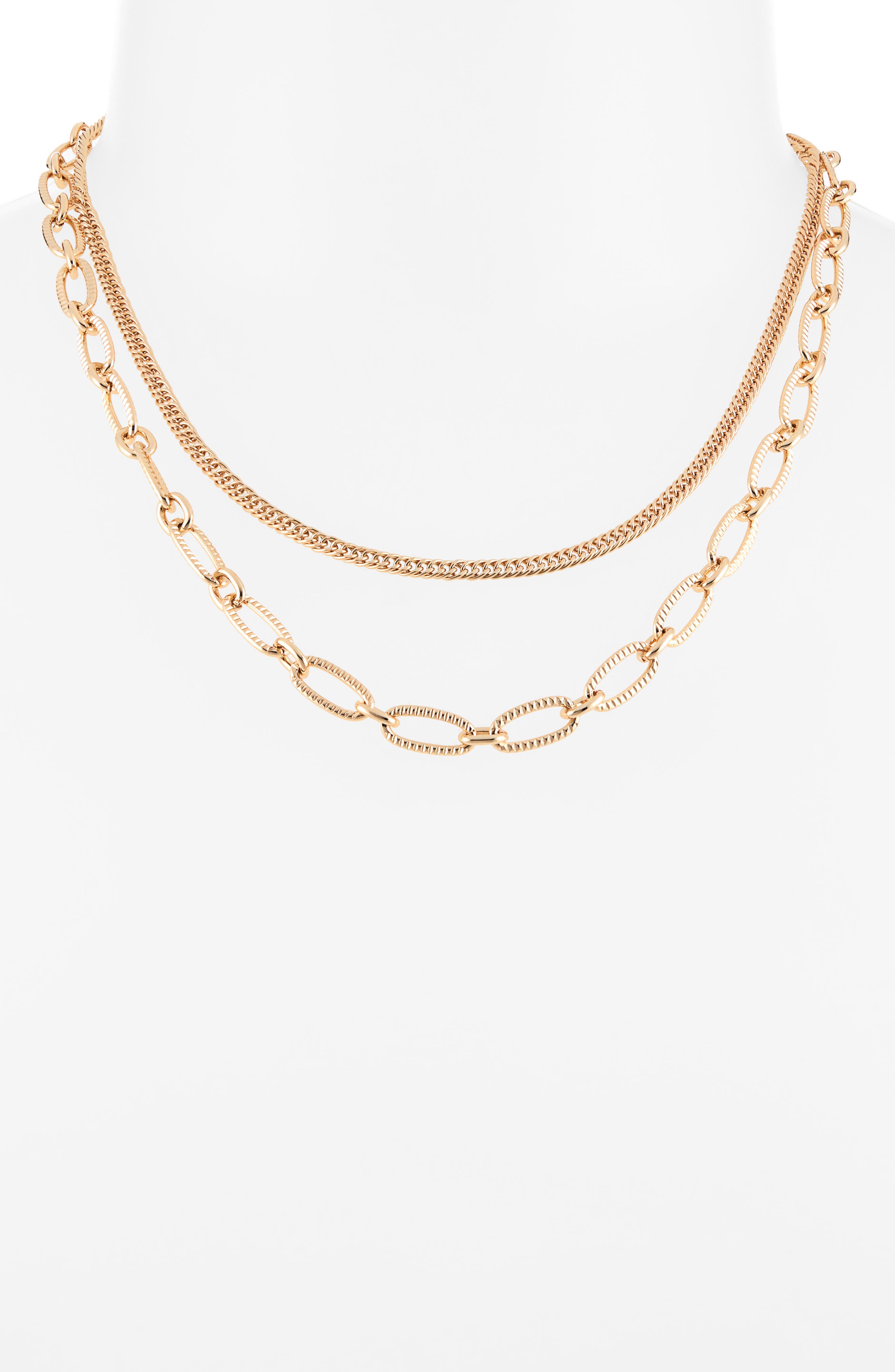 NORDSTROM RACK Layered Chain Necklace (Women) | Nordstromrack