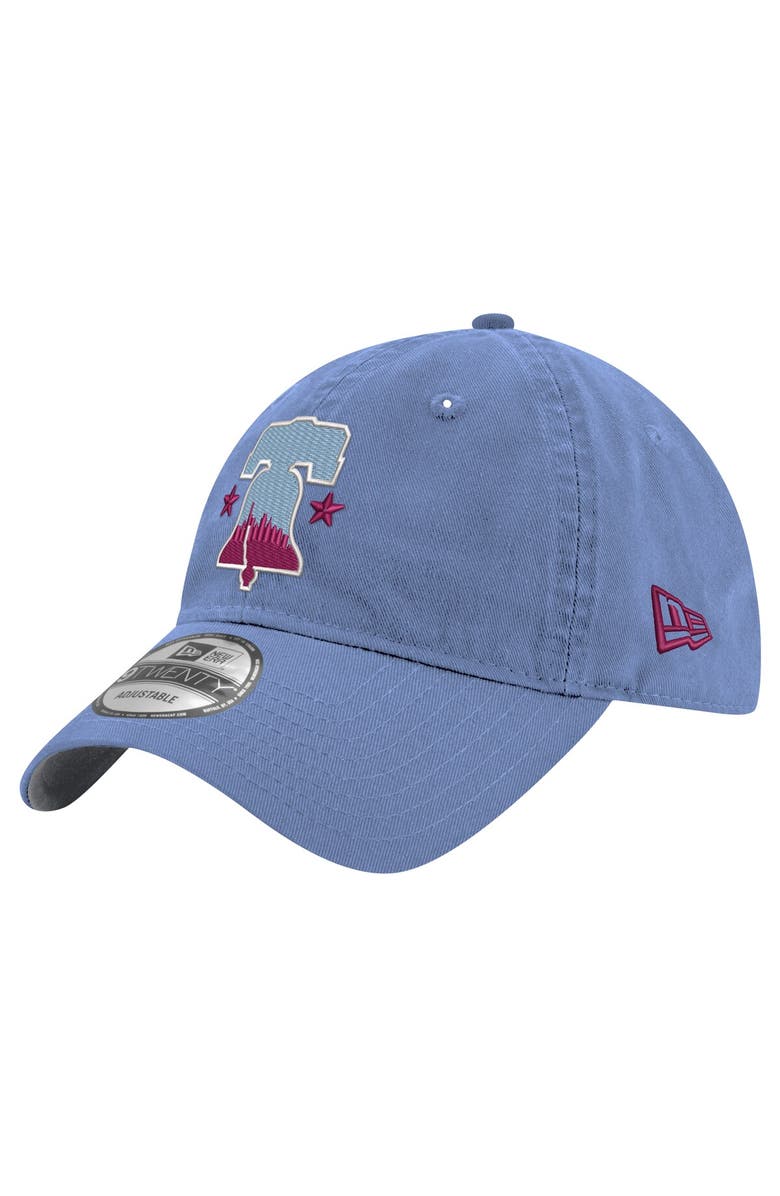 New Era Men's New Era Light Blue Philadelphia Phillies 2024 City Connect 9TWENTY Adjustable Hat, Main, color, 