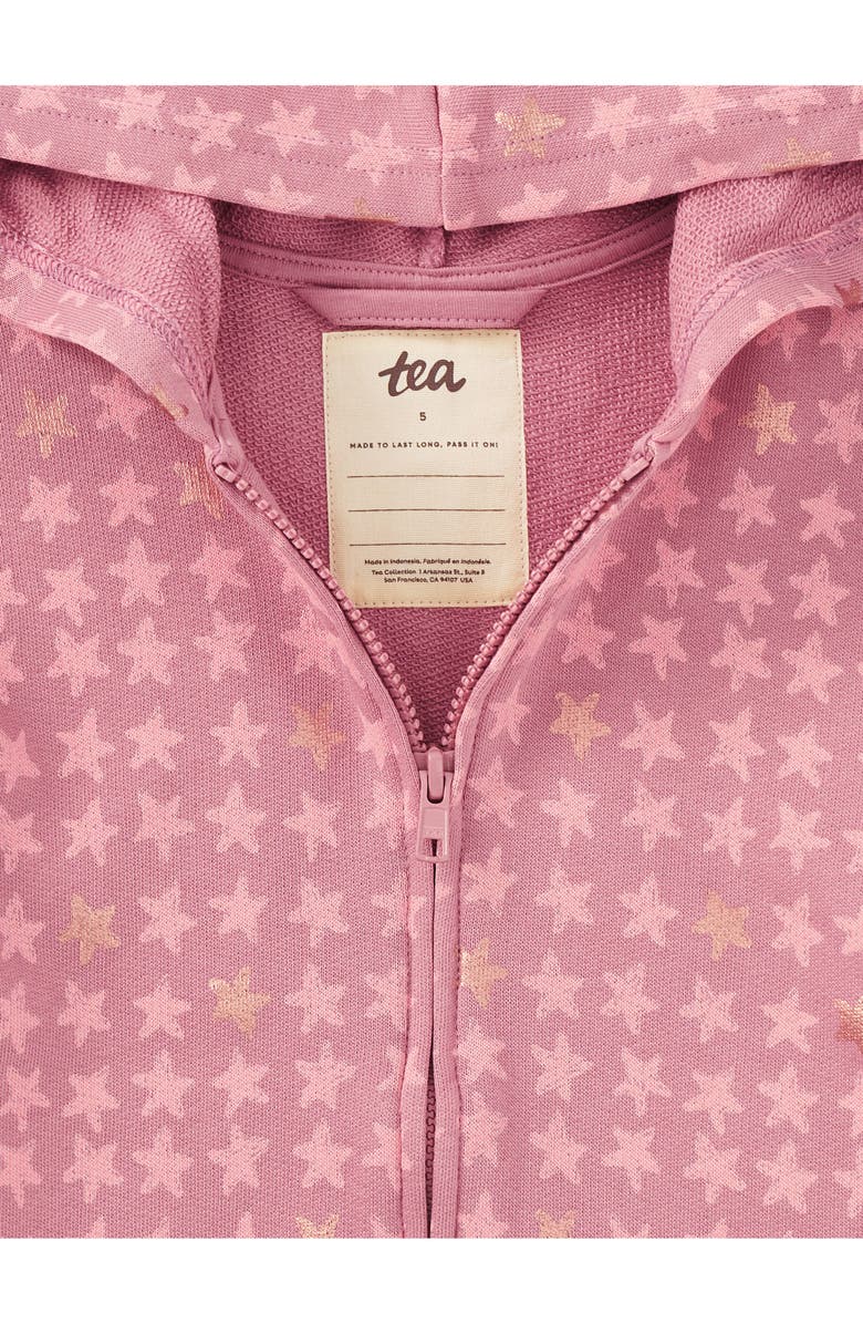 Tea Collection Easy Fit Hoodie, Alternate, color, Metallic Stars