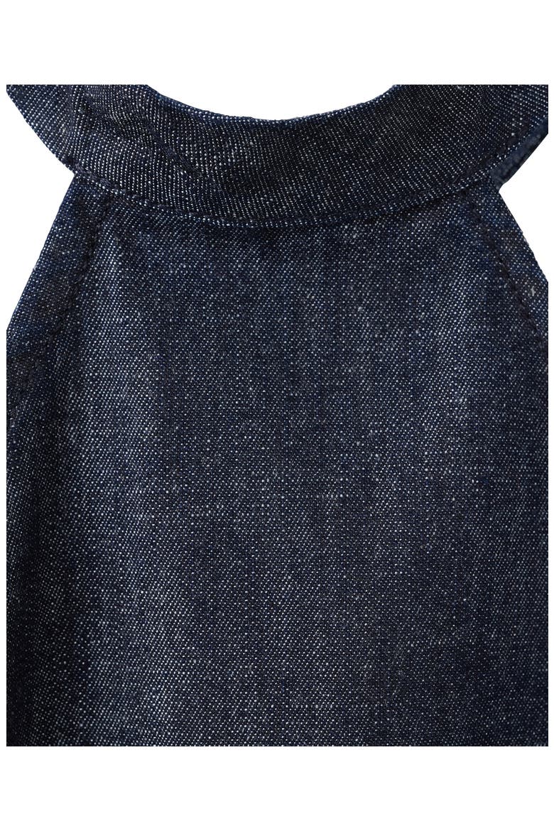 Halter Neck Denim Minidress, Alternate, color, OPEN BLUE