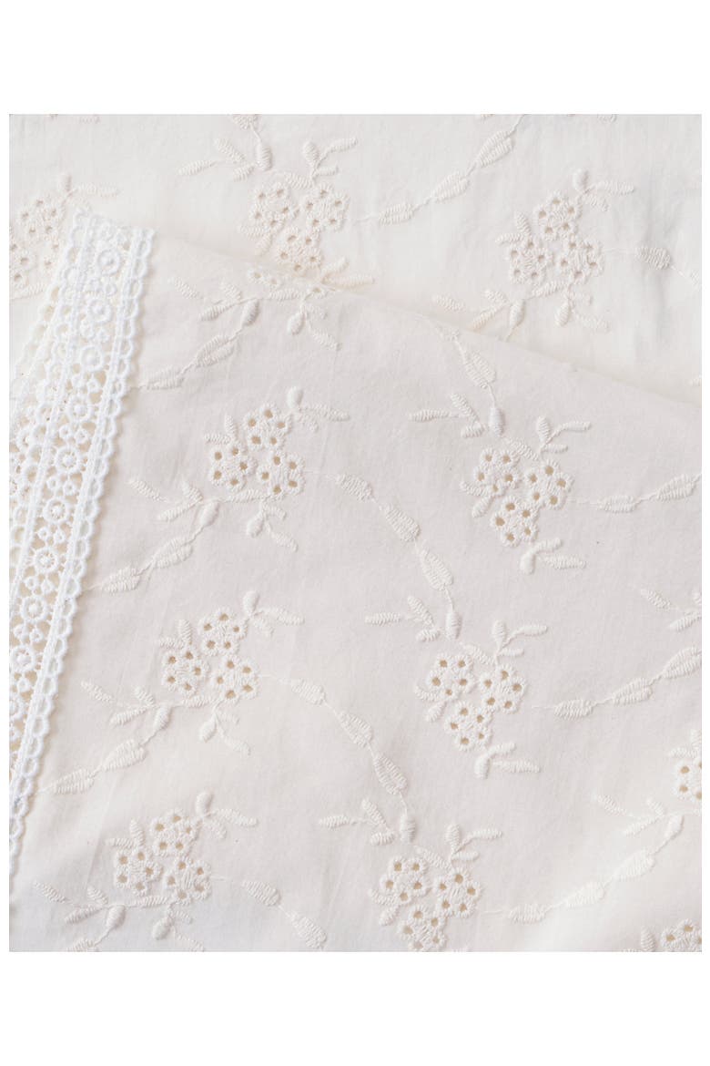 Printed Square Scarf, Alternate, color, White Eyelet
