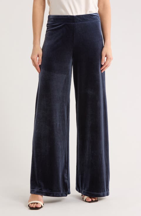 Velvet Wide Leg Pants