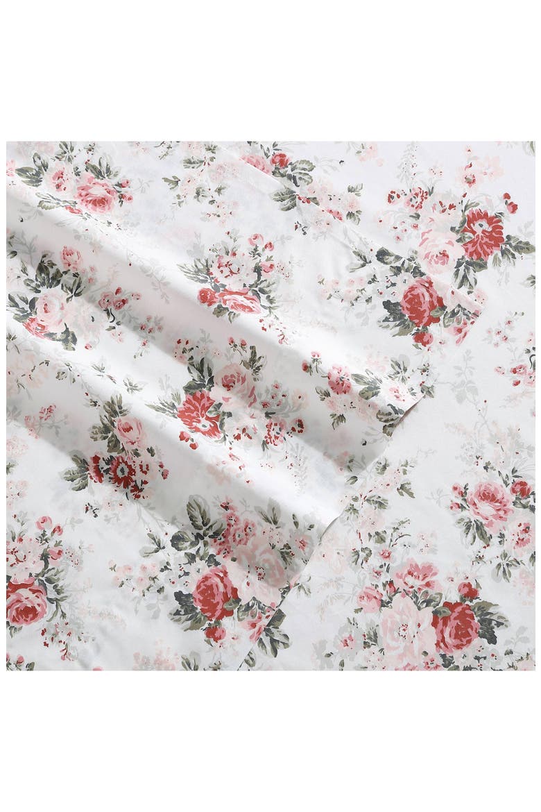 Ashfield Floral Print Sheet Set, Alternate, color, PINK