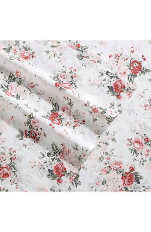 Laura Ashley Ashfield Floral Print Sheet Set In Pink