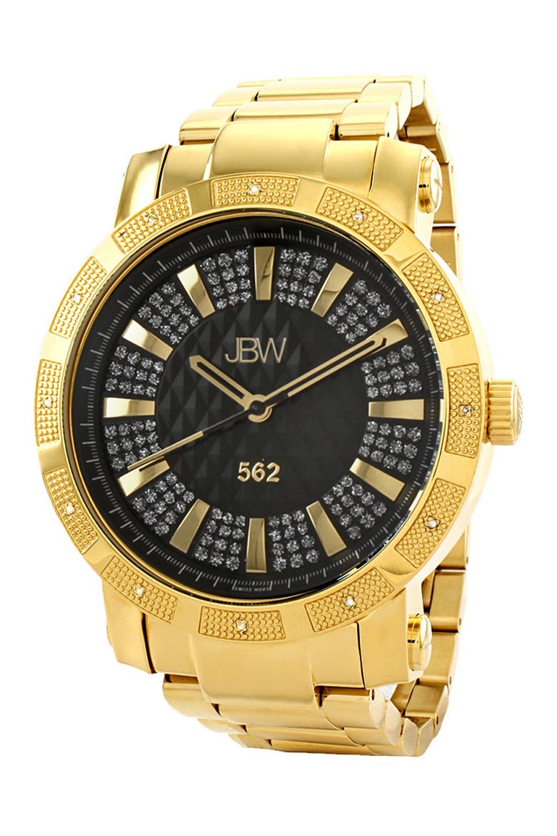 Men's "562" Diamond Bracelet Watch, 50mm - 0.12 ctw, Main, color, GOLD