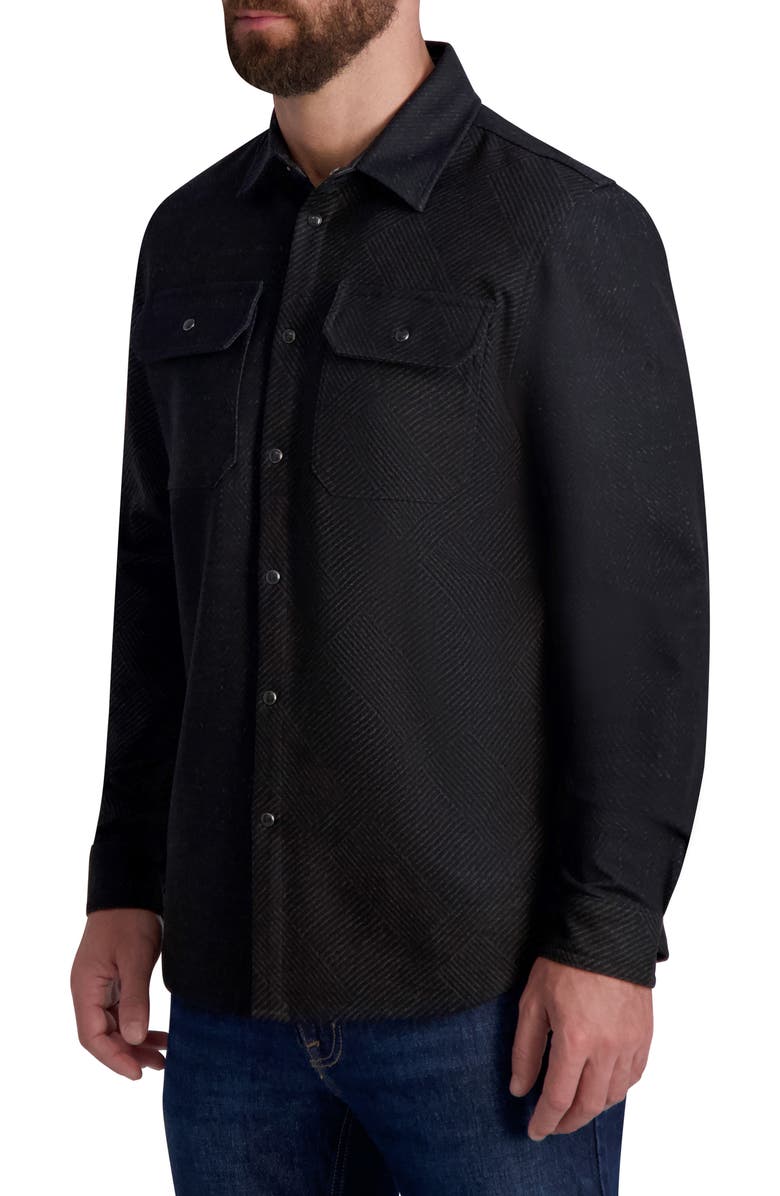 KARL LAGERFELD PARIS Check Mix Pattern Button-Down Shirt, Main, color, 