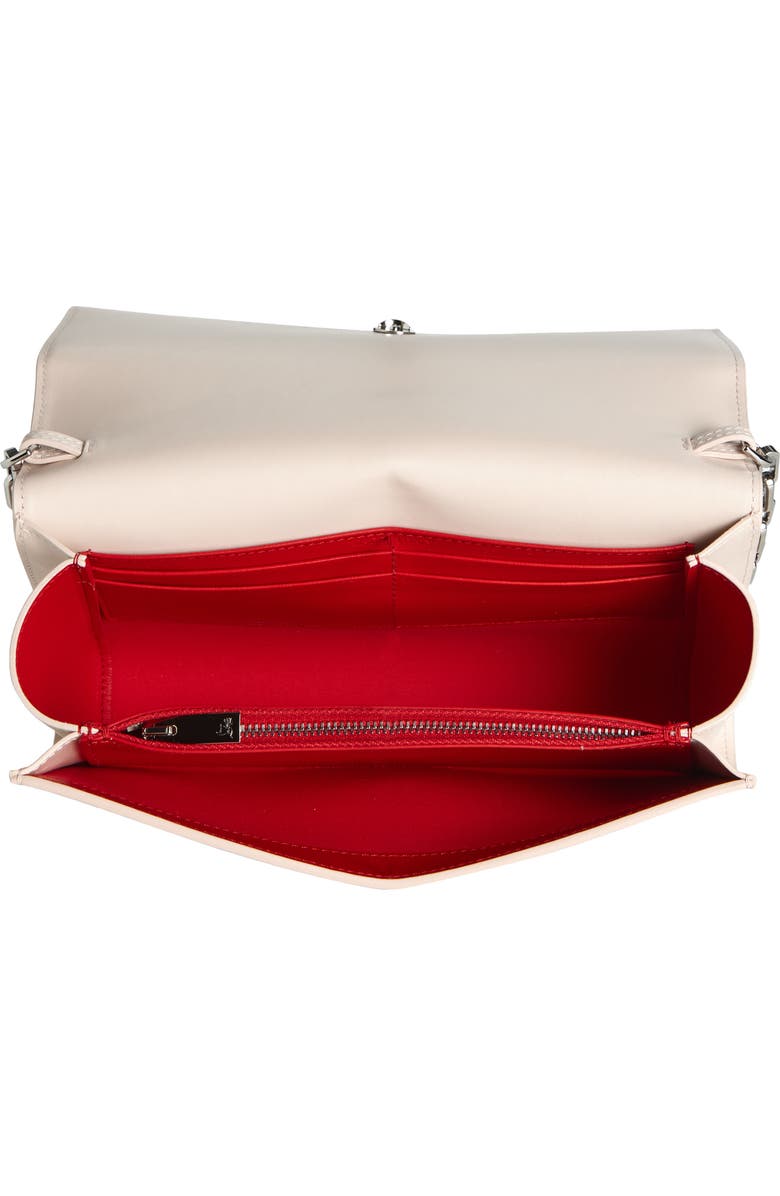 Christian Louboutin Paloma Studded Leather Clutch, Alternate, color, F609 Leche/ Multi